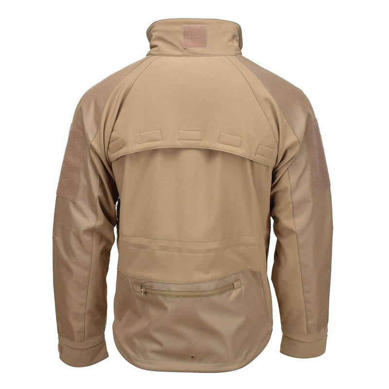 Veste de randonnée coupe-vent MIL-TEC Softshell coupe-vent Zips doublure polaire Coyote