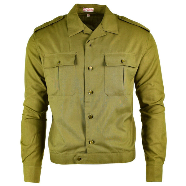 Véritable chemise de l'armée hongroise kaki officier militaire à manches longues NEUF 
