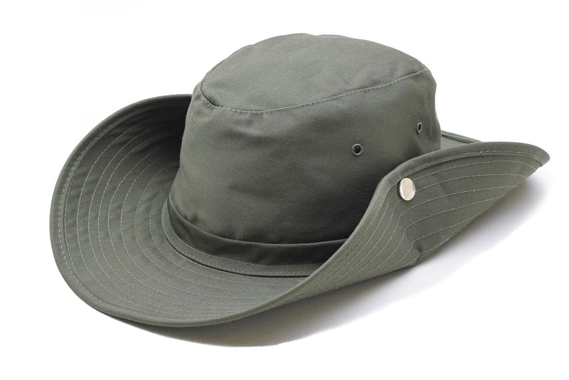 Chapeau de brousse de style militaire de marque MFH, casquette seau de style panama de jungle d'été olive NEUF