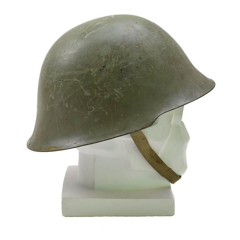 Casque tactique serbe original en acier avec jugulaire pour équipement de combat Olive