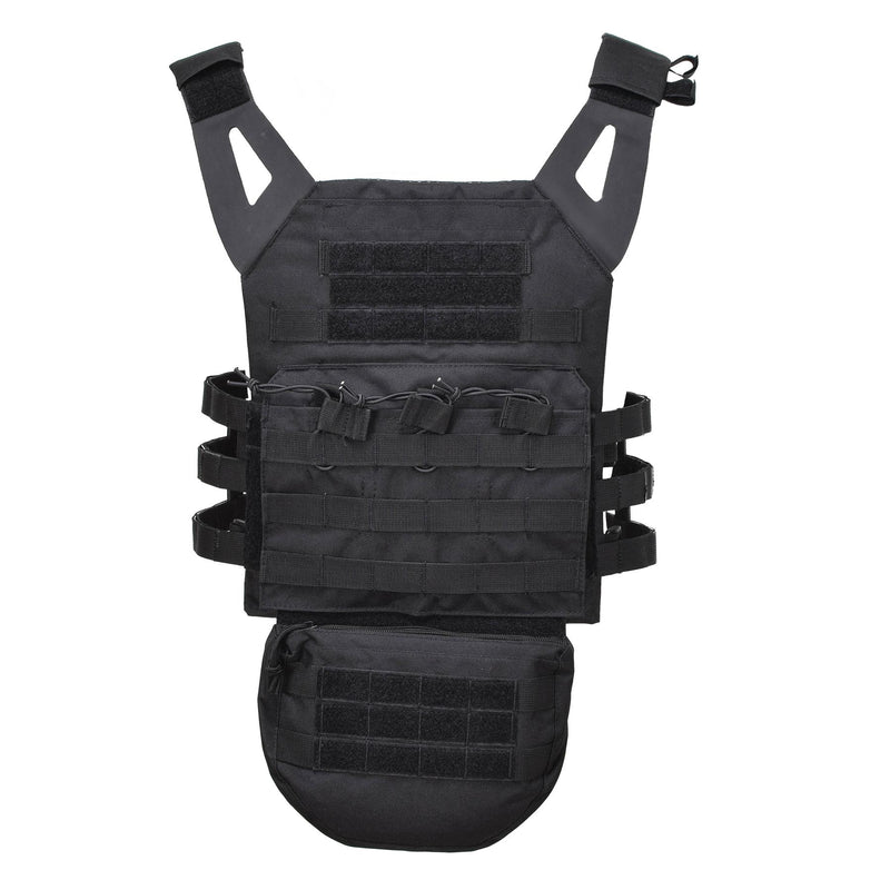Gilet tactique de combat modulaire pour porte-plaques militaire MIL-TEC GEN II Noir