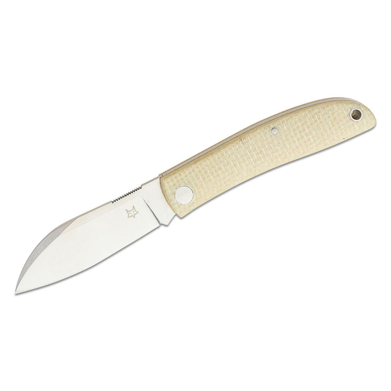 Couteau de poche pliant Fox Knives LIVRI Acier 61 HRC M390 forme pied de mouton micarta