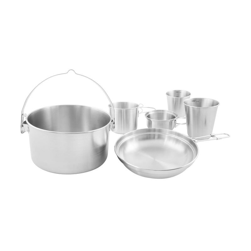Tatonka Mini Set II Kit de cuisine de camping compact 6 pièces en acier inoxydable pour la cuisine en plein air