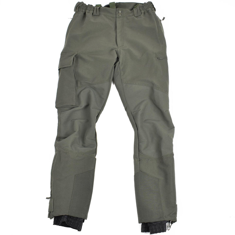 Pantalon alpin OD authentique de l'armée française avec protection cheville et bretelles NEUF