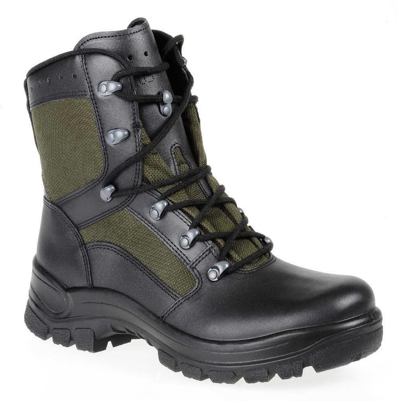 Véritables bottes de combat militaires allemandes en cuir et textile, chaussures de terrain tactiques NEUVES