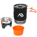 A.Blochl AB-1 système de réchaud de camping ensemble de cuisson marmite de randonnée brûleur à gaz liquide NEUF
