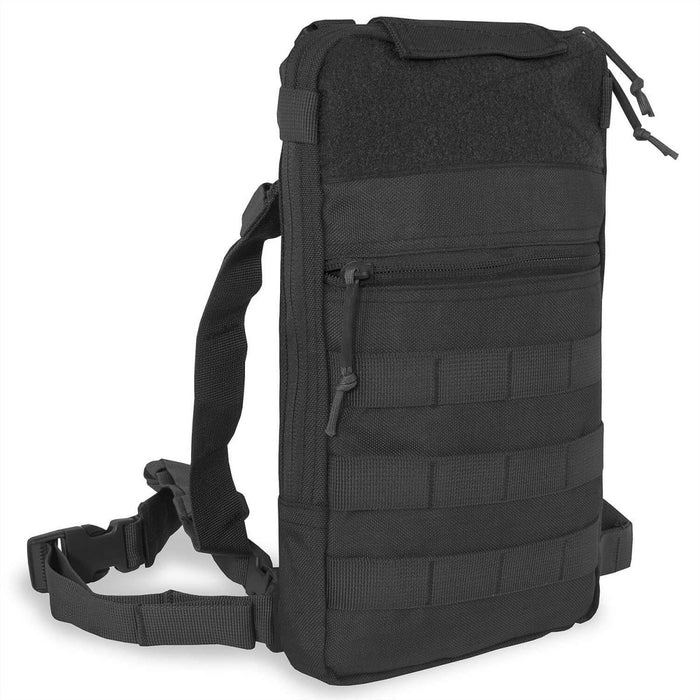 Sac d'hydratation A.Blochl TF2 noir avec sangle MOLLE, sangles réglables et compartiments zippés pour la randonnée et l'utilisation en extérieur