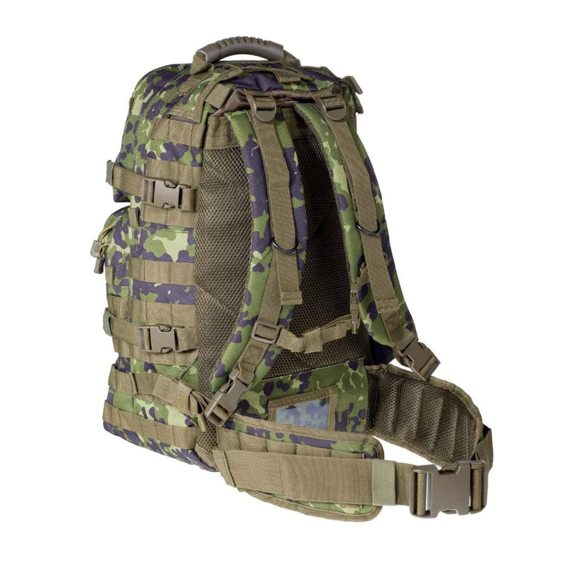 Large 40 liter A.Blochl U.S. Assault tactical backpack in M84 camouflage with padded straps and quick-release waist buckle