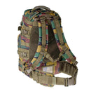 A.Blochl US tactical 40L daypack in Belgian jigsaw camouflage with MOLLE webbing and padded straps for outdoor use.