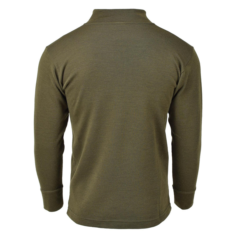 Chemise militaire originale italienne à fermeture éclair, sous-chemise légère et respirante, olive