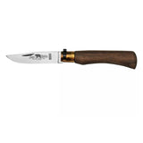 Couteau de poche Antonini Old Bear 8 cm lame carbone C67 manche en bois de noyer