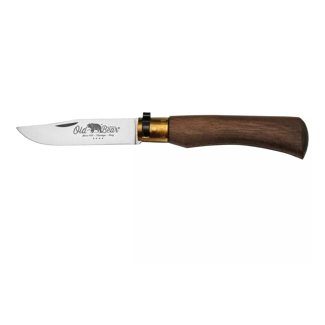 Antonini Old Bear Pocket Knife 8cm Stainless Steel Blade Walnut Wood Handle