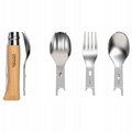 Opinel Picnic+ N°08 Cutlery Set Folding Knife Spoon Fork Camping Beech