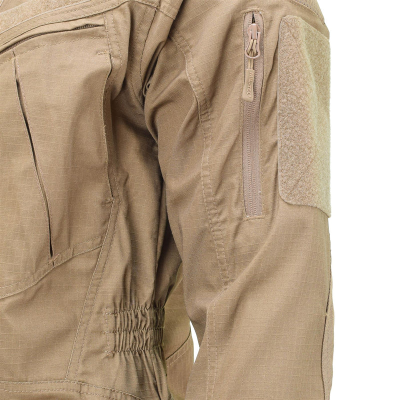 Veste de combat de style militaire en ripstop coyote foncé de marque Mil-Tec Chimera