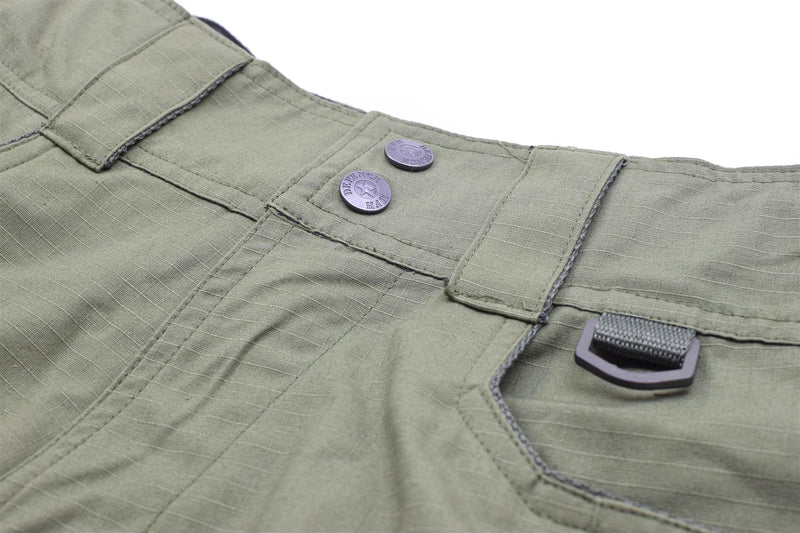 Short de style militaire de marque MFH bermuda en coton robuste ripstop olive uniforme NEUF