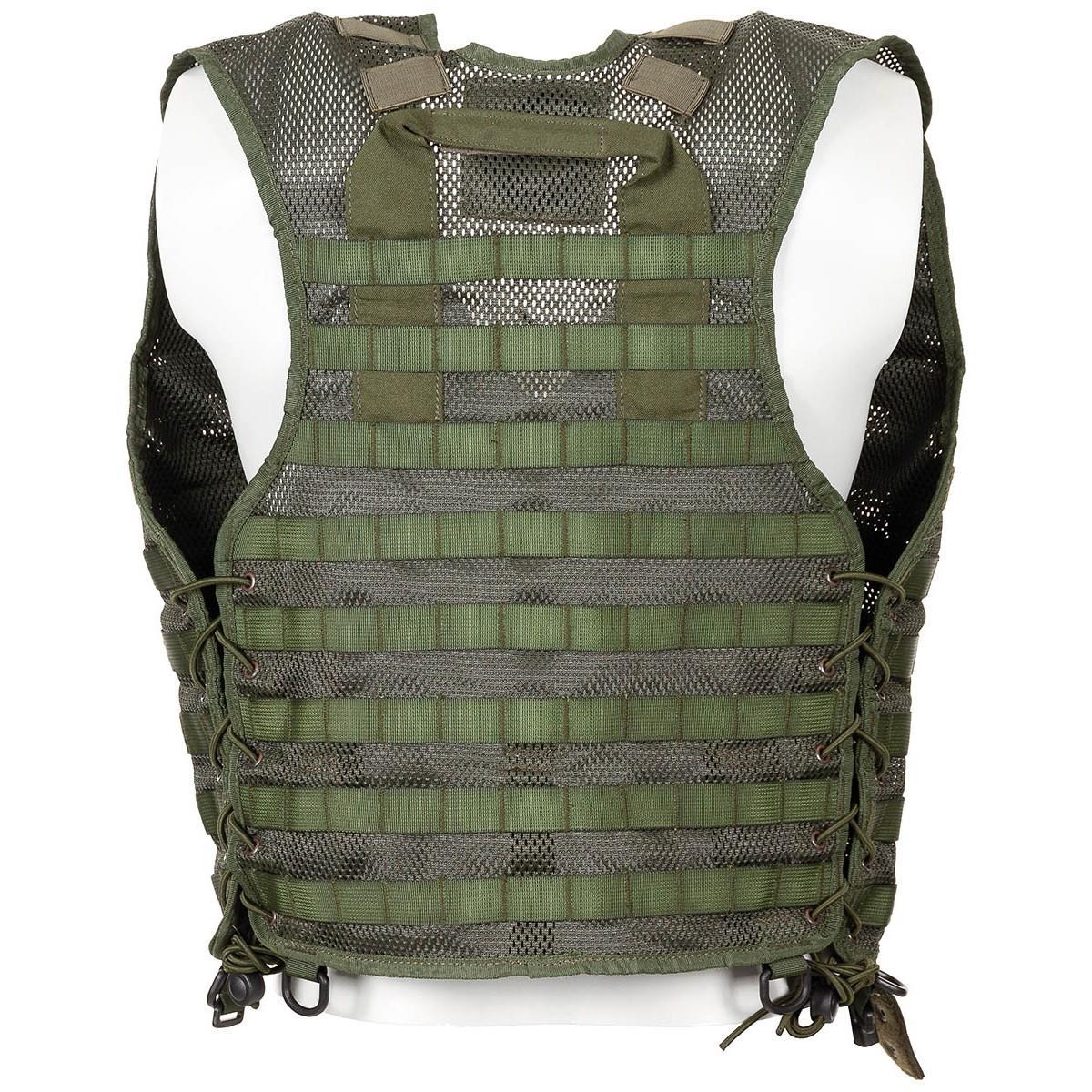 Gilet de combat modulaire militaire néerlandais original, 10 pochettes, camouflage DPM inclus