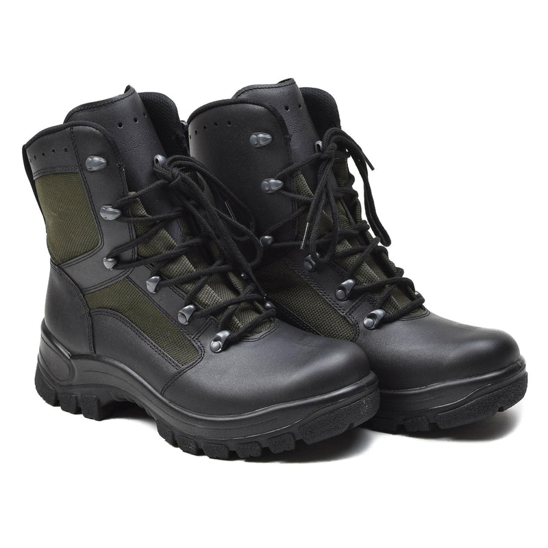 Véritables bottes de combat militaires allemandes en cuir et textile, chaussures de terrain tactiques NEUVES
