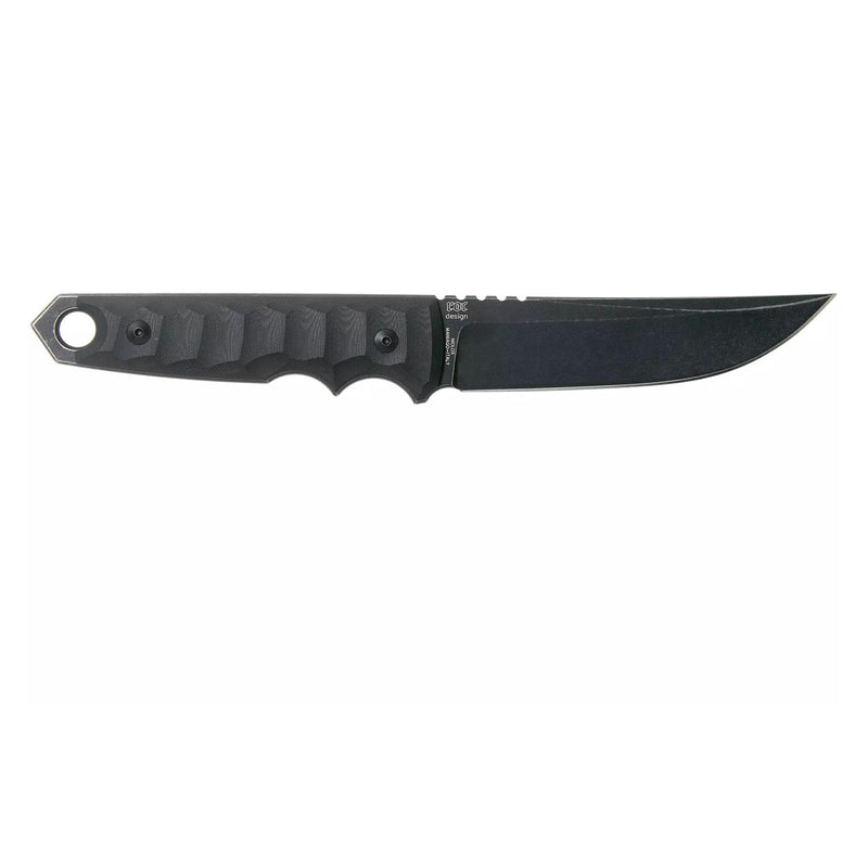 Fox Knives RYU tactical modified tanto shape fixed blade knife stone washed black