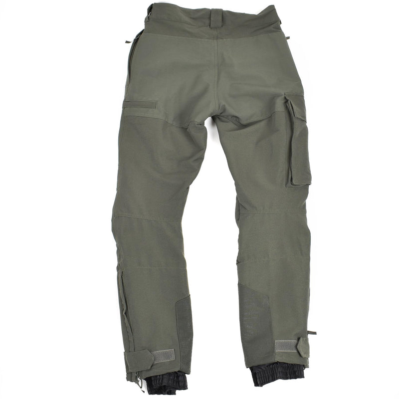 Pantalon alpin OD authentique de l'armée française avec protection cheville et bretelles NEUF