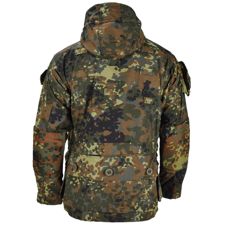 Mil-Tec Brand Jacket RipStop Smock German army Flecktarn Camo Parka Men's wear