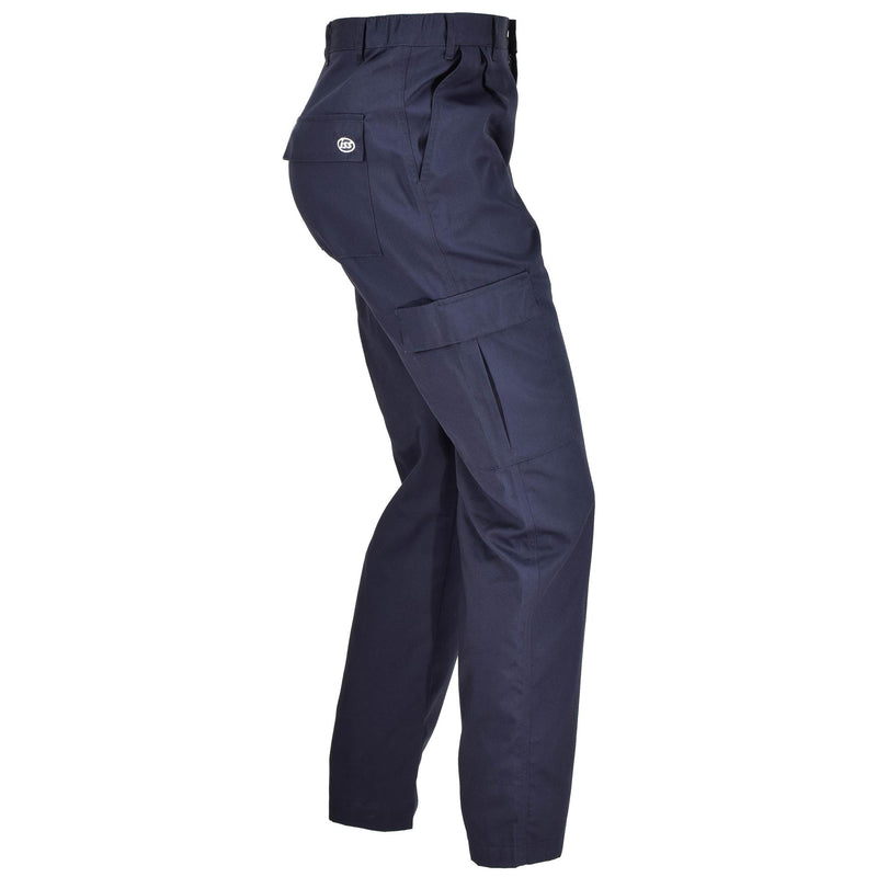 Pantalon de travail bleu ISS britannique authentique, pantalon cargo excédentaire sous blister NEUF