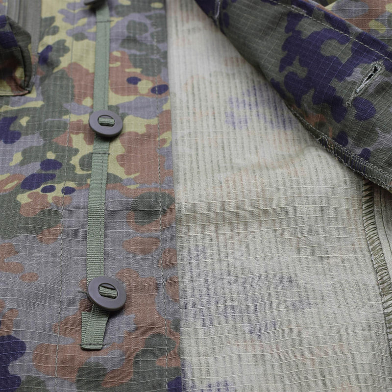 Veste de campagne de style militaire allemand de marque TACGEAR, camouflage flecktarn pour troupes commando 