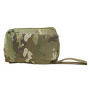 Camouflage pouch with a handle on a white background