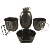 Kit de cuisine d'extérieur en acier approuvé par l'armée BCB Mk1 4 pièces Crusader Cooking Unit