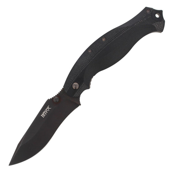 Couteau pliant Fox Knives HAVOC, lame à point tombant, verrouillage du cadre en titane, acier N690Co