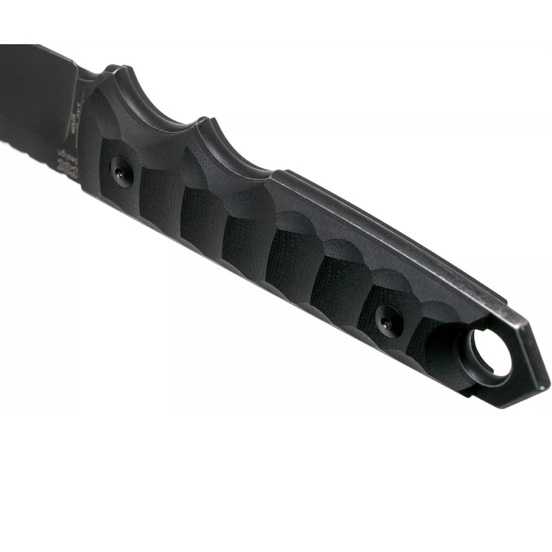 Fox Knives RYU tactical modified tanto shape fixed blade knife stone washed black