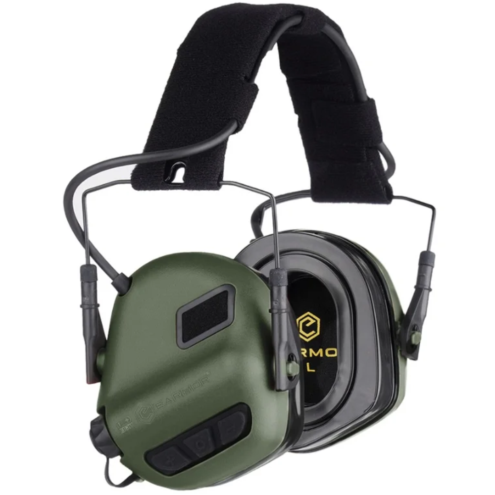 EARMOR M31 Plus Electronic Earmuffs Hearing Protection Foliage Green