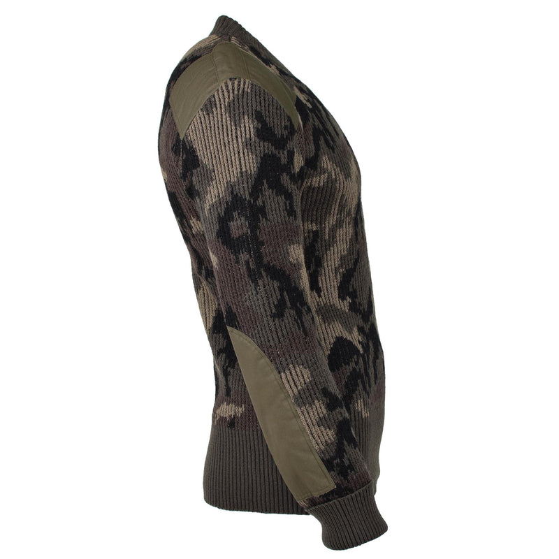 Pull original de l’armée chilienne pull camouflage bodywarmer pull en tricot NOUVEAU