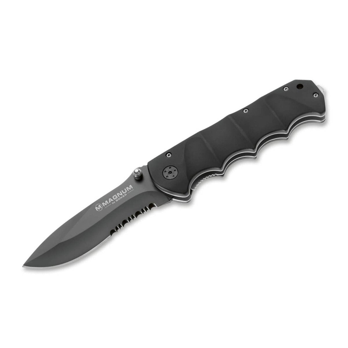 Couteau de poche BOKER Black Spear revêtement noir acier inoxydable 440A manche aluminium