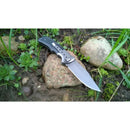 BOKER Gray Eminence Pocket knife folding compact black micarta handle 440A steel - GoMilitar