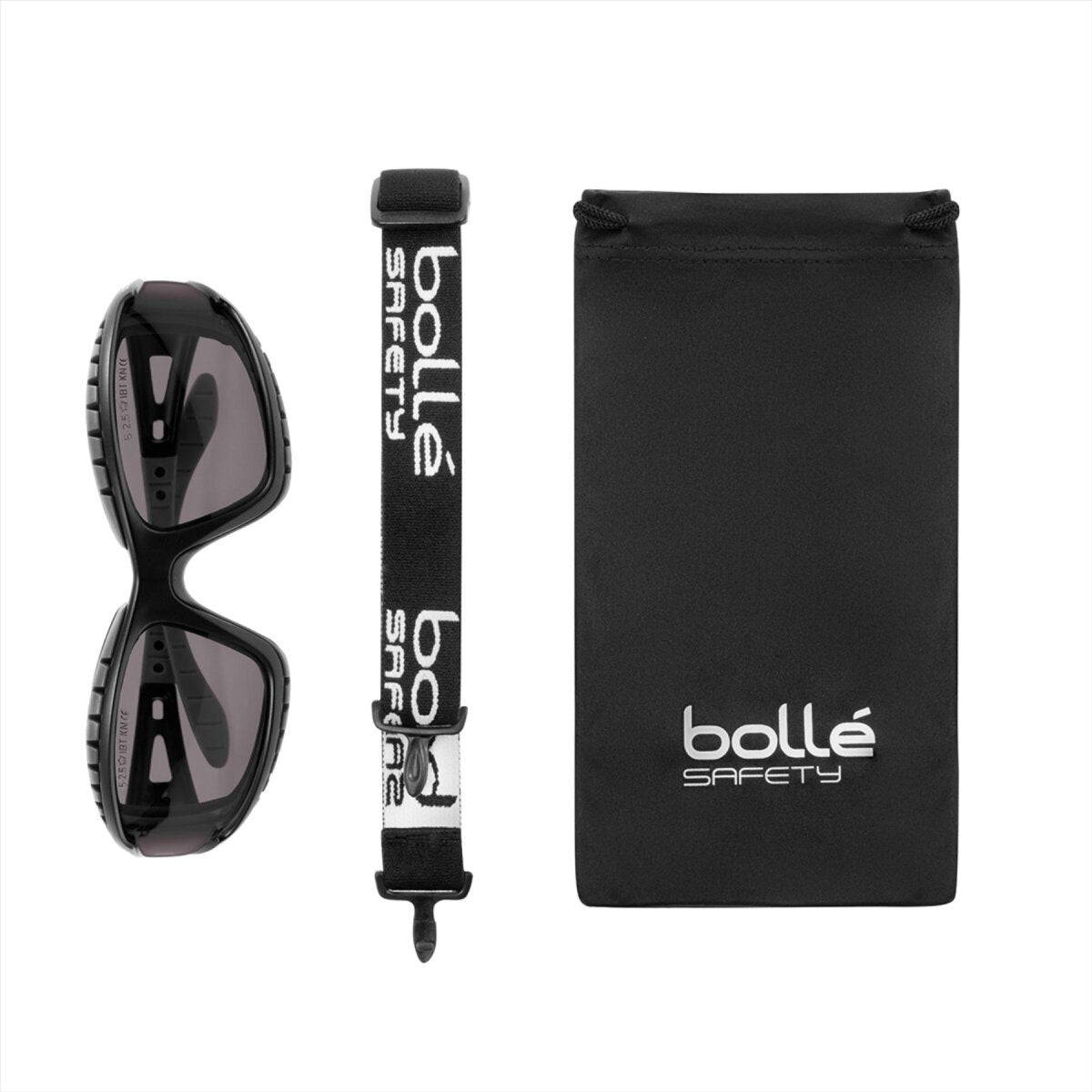 Bolle Tracker Tactical Goggles Anti Fog Anti Scratch Adjustable Headband