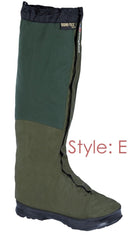 Berghaus Yeti Gore-Tex waterproof gaiter in olive green with rubber sole for winter hiking and walking protection