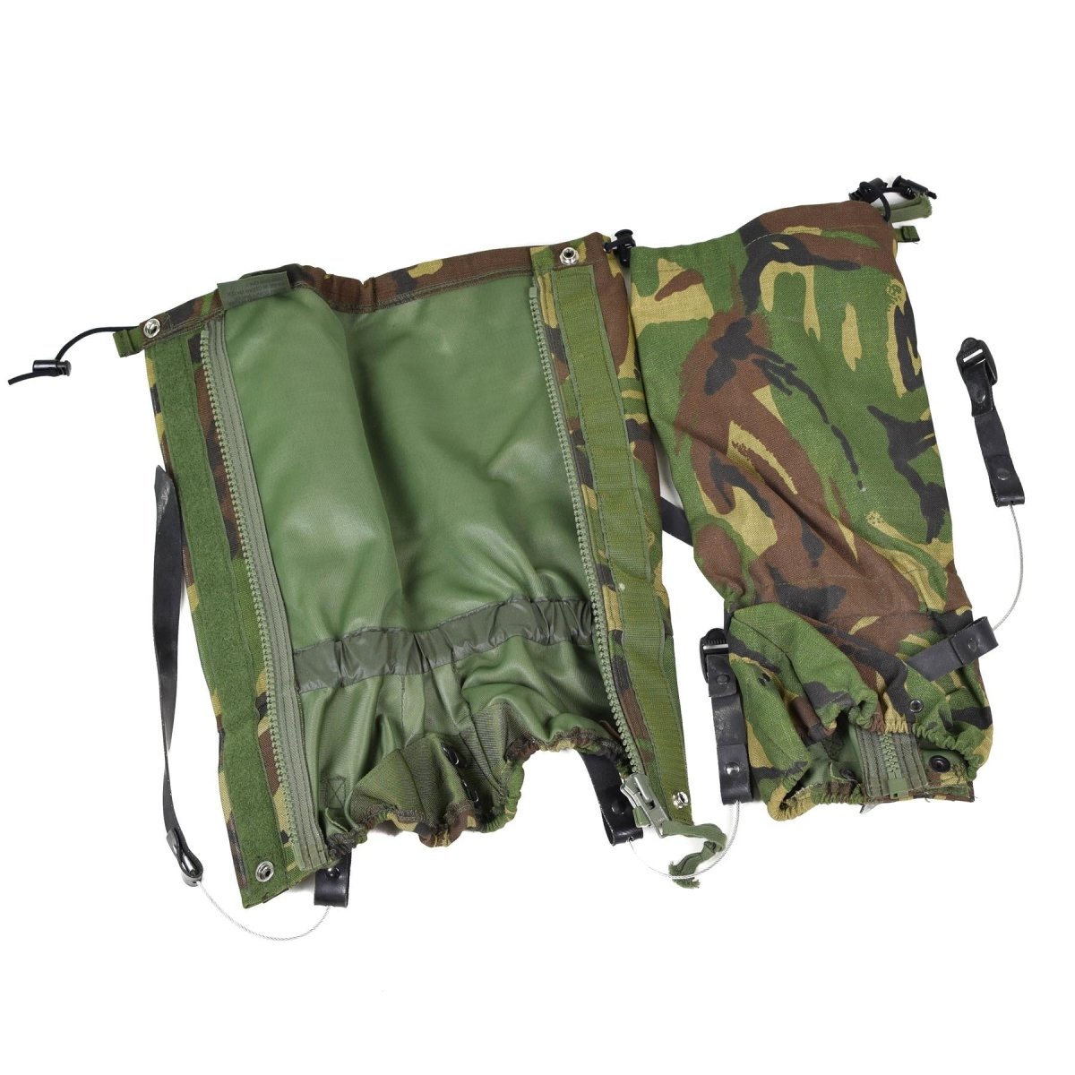 British army gaiters with durable steel rope DPM Woodland NEW