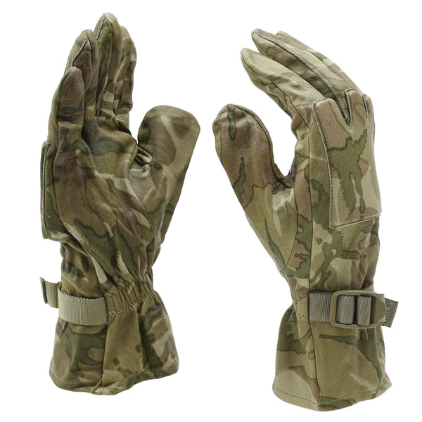 Gants tactiques militaires britanniques en cuir véritable, protection légère des mains MTP