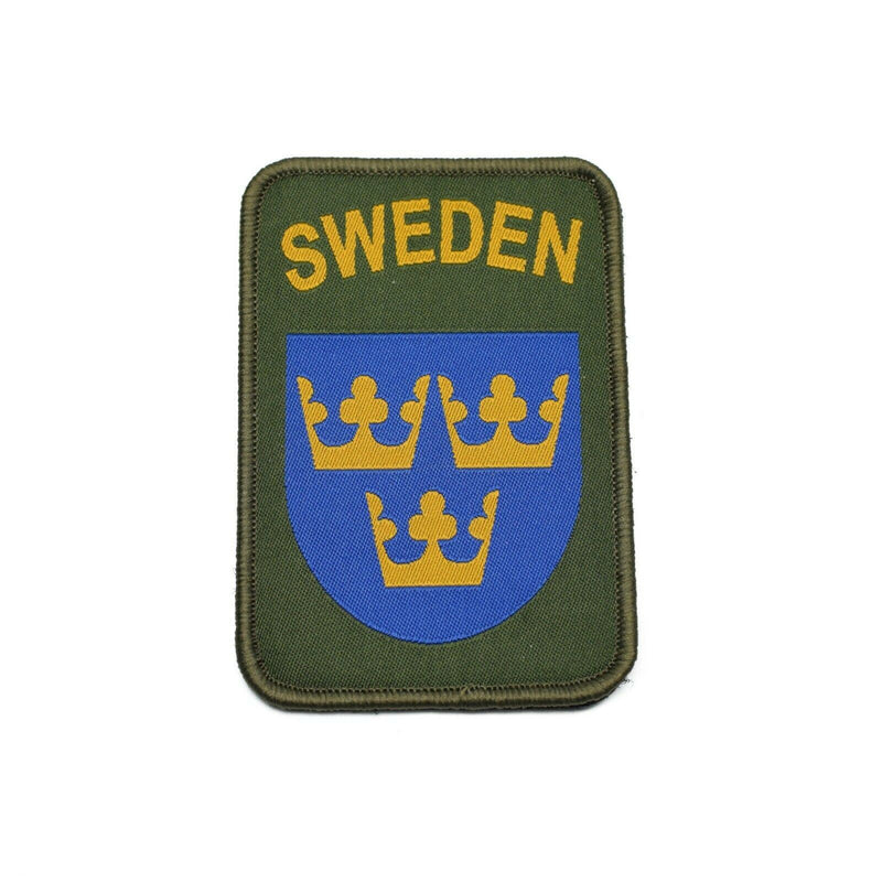 Genuine Sweden Army Patch Clothing Loop and Hood Sweden Military Three Crowns