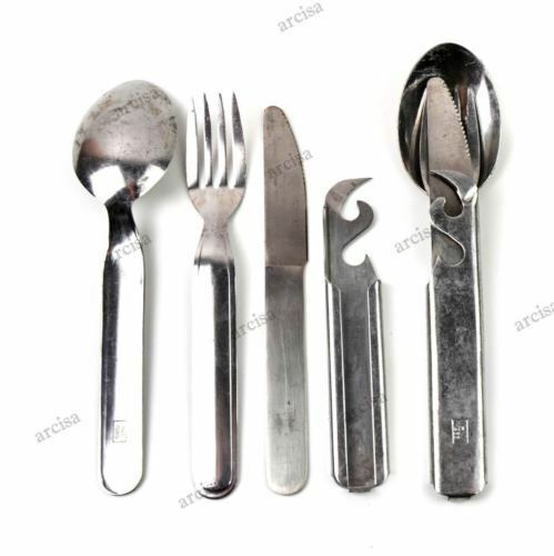 Ensemble de couverts de l'armée hongroise originale 4 pièces couverts militaires hongrois cuillère fourchette
