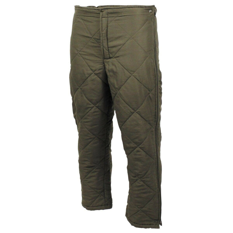 Véritables doublures de pantalon de l'armée autrichienne Pantalons thermiques plus chauds vert olive