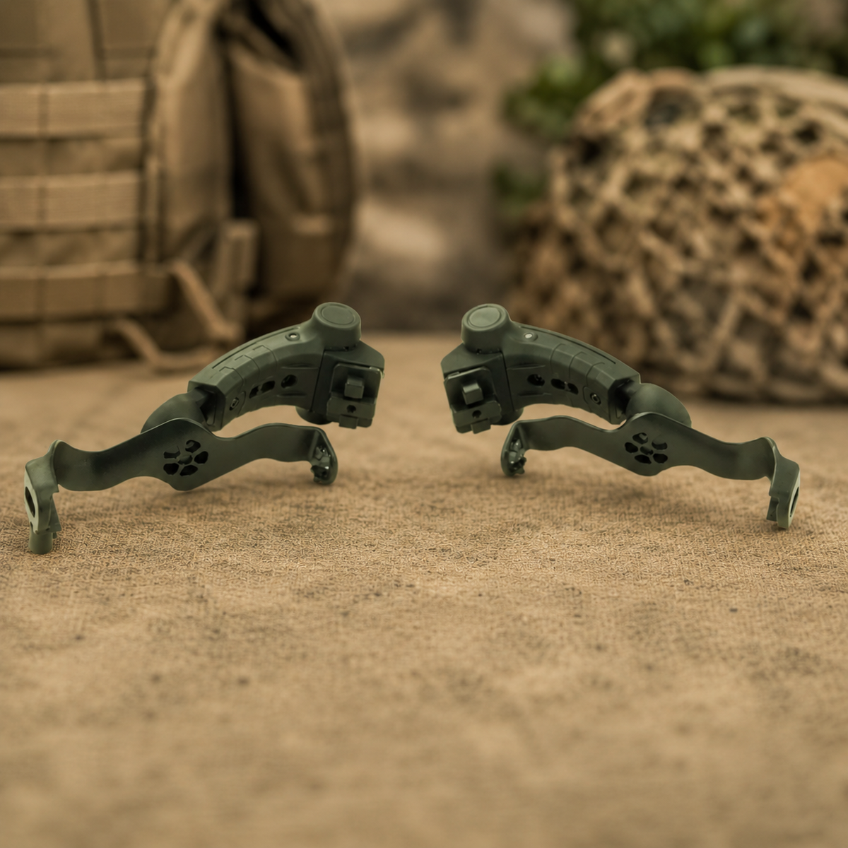 EARMOR M16A Team Wendy Helmet Rail Adapter PLUS Headset Foliage Green