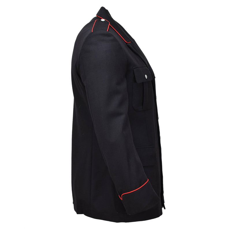 Veste de cérémonie originale des carabiniers militaires italiens en laine noire à rayures rouges NEUF