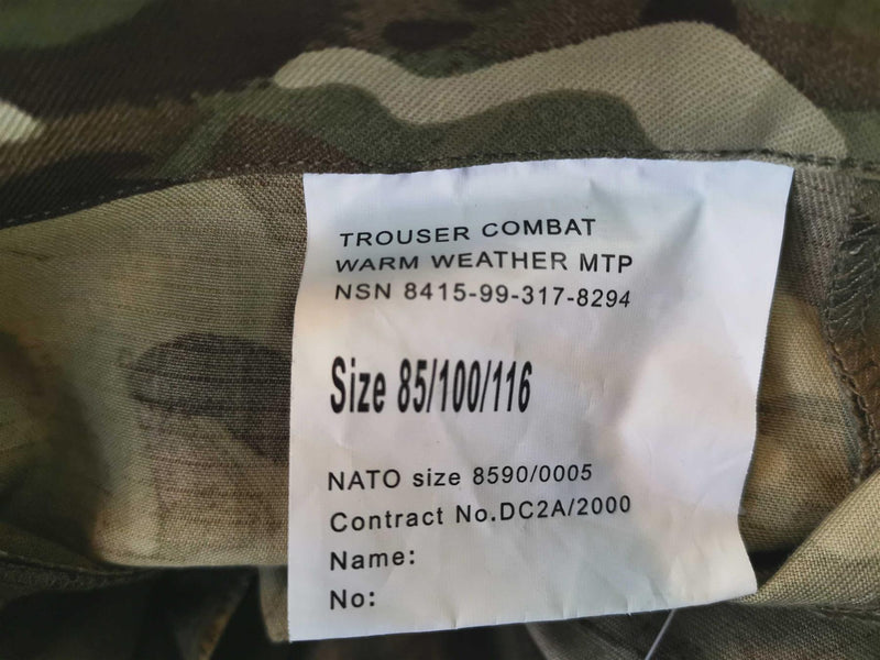 Pantalon de combat militaire britannique authentique MTP Cargo Temperate NEUF