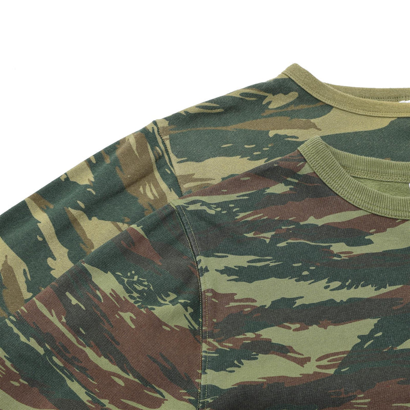 Sweat-shirt original de l'armée grecque Chemises de sport militaires grecques camouflage lézard