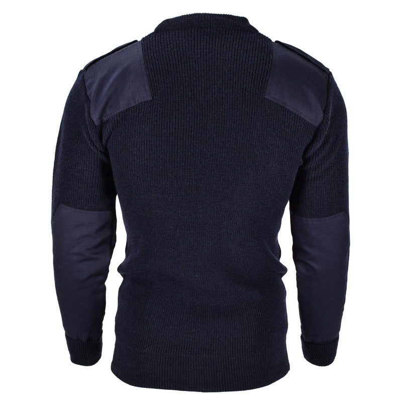 Pull Homme de marque Mil-Tec Pull Allemand Pull Commando Pull Bleu Marine Laine