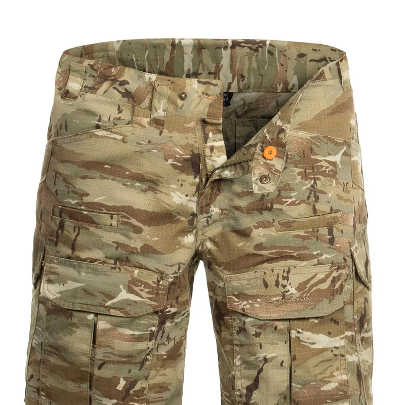 Pantalon court PENTAGON Lycos ripstop bermuda triple couture poches renforcées