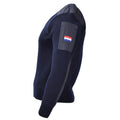 Original pull bleu militaire néerlandais pull en laine bodywarmer manches longues NOUVEAU
