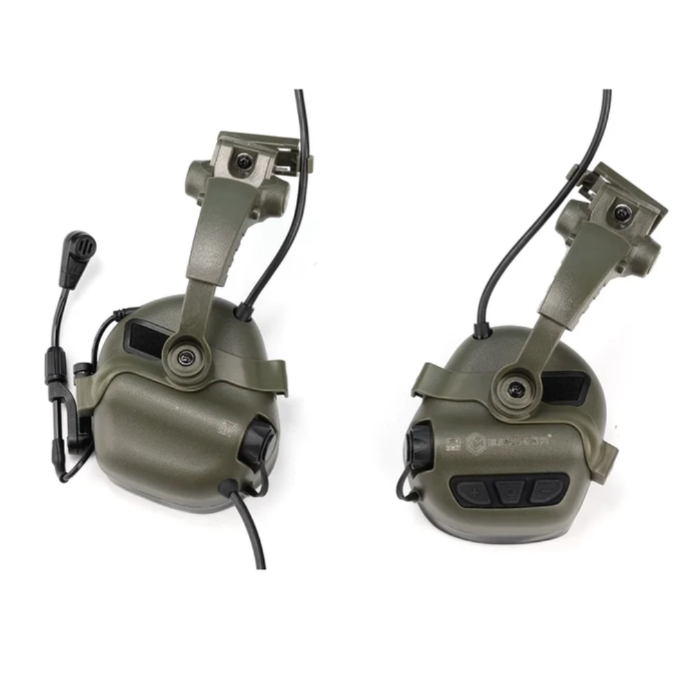 EARMOR M16A ARC Adaptateur de Rail de Casque Série PLUS Protecteur Auditif Coyote Marron