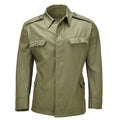 Original Romanian Army Work Jacket Button Front Military Field Coat Olive